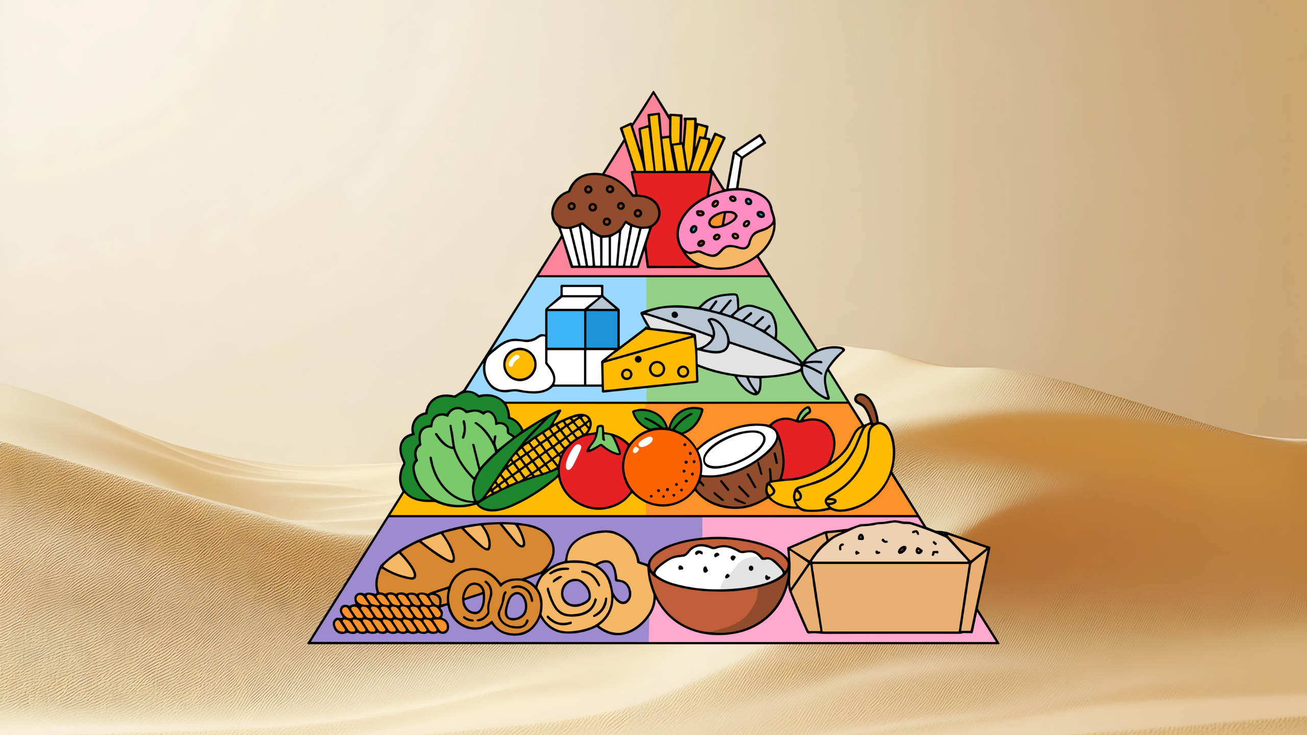 Featured image for “Ernährungspyramide – Orientierung, Kritik und moderne Weiterentwicklung”